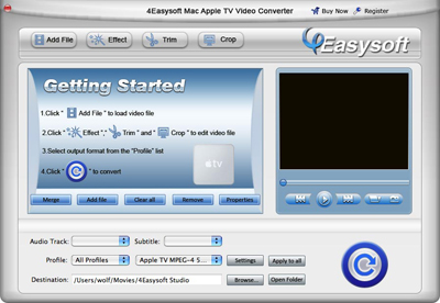 Help document of Mac Apple TV Video Converter