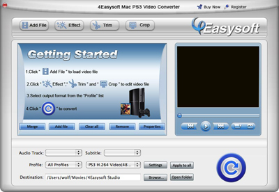 Help document of Mac PS3 Video Converter