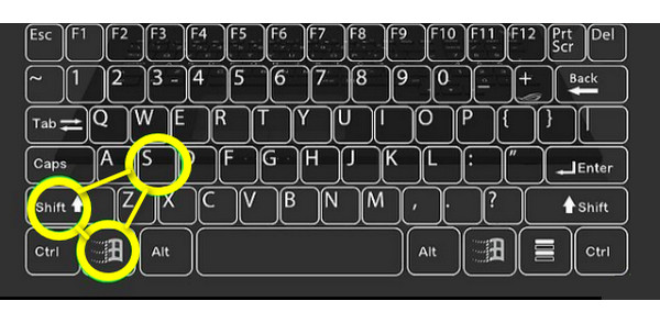 Skærmbillede af snitværktøjet på Asus