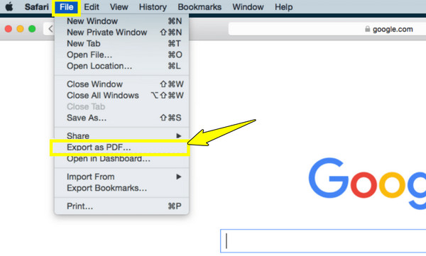 Safari Ekran Görüntülerini PDF Olarak Dışa Aktar
