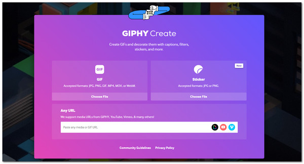 ייבוא Giphy יצירת GIF