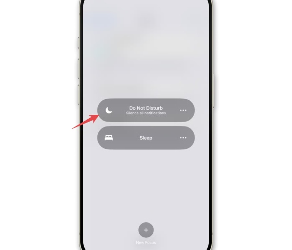 iPhone'da Odak Modunu kapatın.