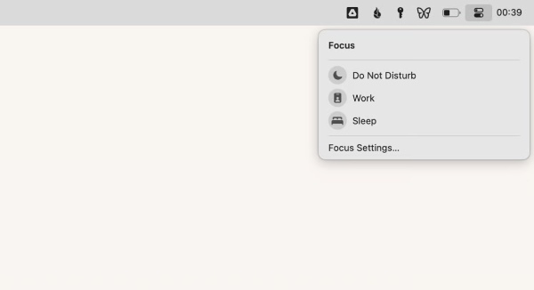 Mac'te Odak Modunu kapatın.