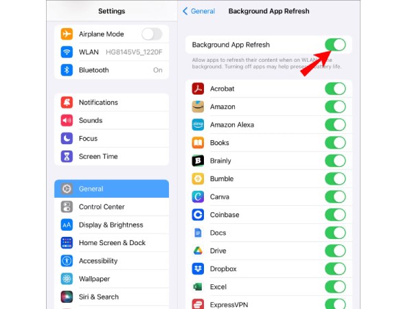Turn Off App Refresh