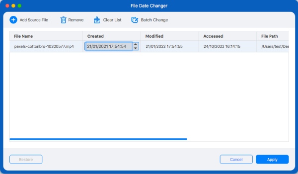 File Date Changer Mvc