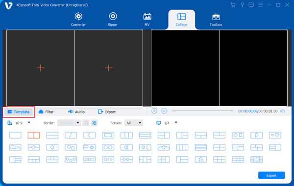 Make Video Collages Choose Split Screen Syle TVC