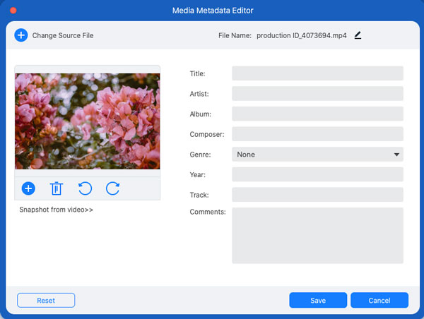 Toolbox Editace mediálních dat Mvc