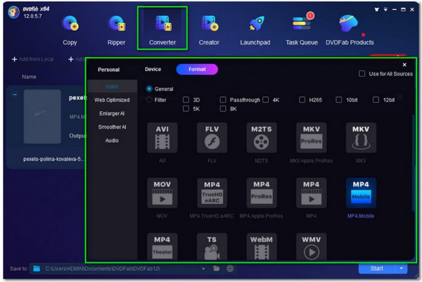 Převodník MKV pro stolní počítače DVDFab
