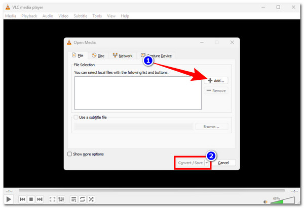 Import pliku VOB z programu VLC
