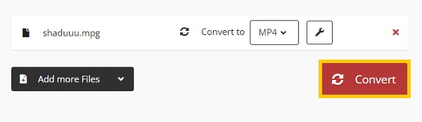 Butang Tukar CloudConvert