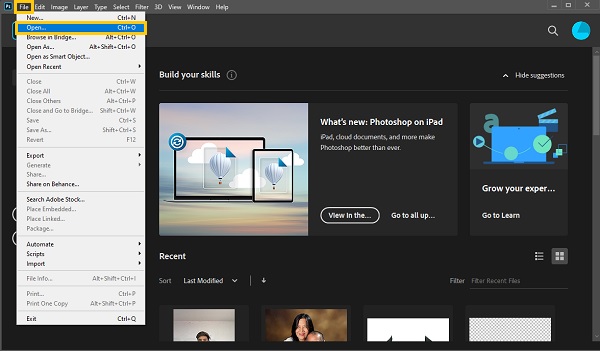 Fail Photoshop Buka