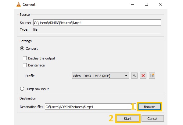 VLC-Browser starten
