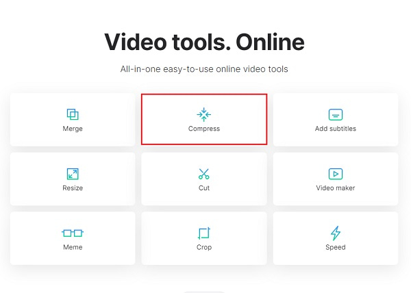 Clideo Compress 1GB עד 100MB וידאו