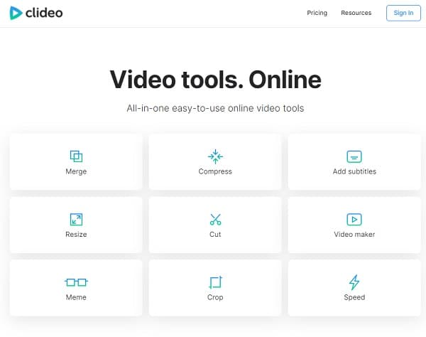 Clideo Compressore video online gratuito