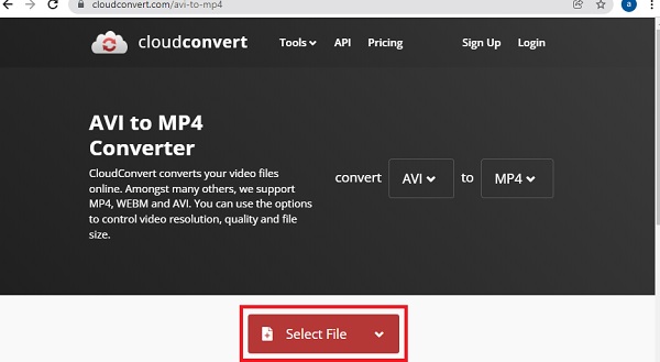 CloudConvert Select Files