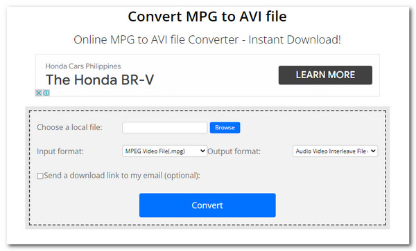 ConvertFiles Convert MPG to AVI