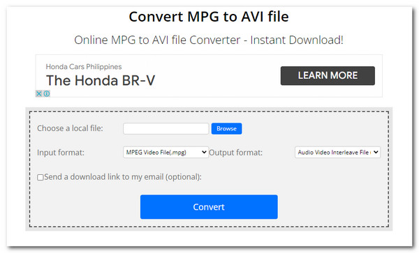 ConvertFiles Converteer MPG naar AVI