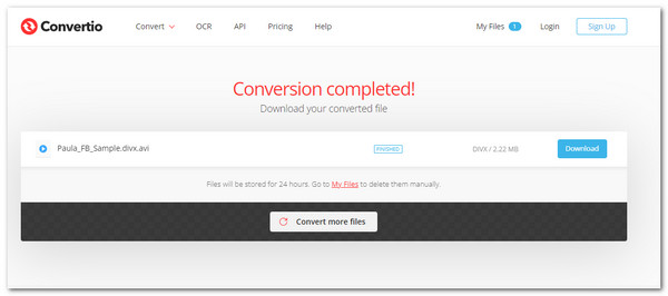 Convertio ファイルのダウンロード