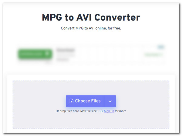 FreeConvert Converteer MPG naar AVI