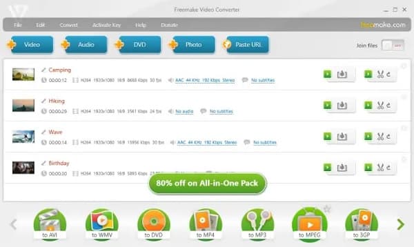 Freemake Compressore video online gratuito