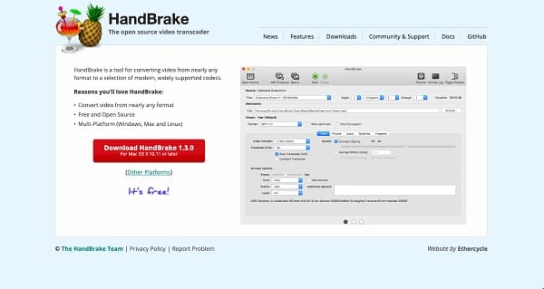 HandBrake Online Video Compressore Gratuito