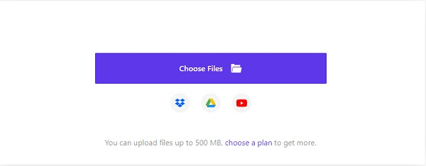 Media.io בחר קבצים