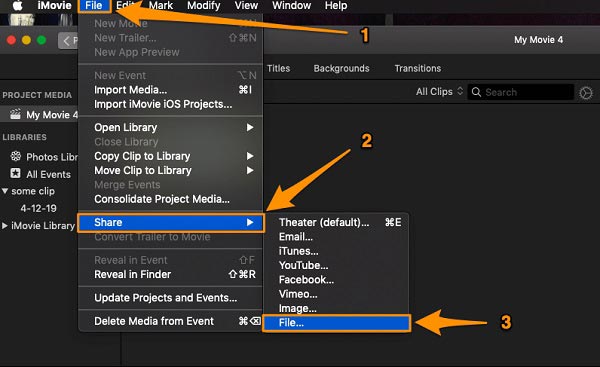 MP3 až MP4 iMovie ShareFile