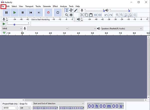 MP4toWAV Audicity datoteka