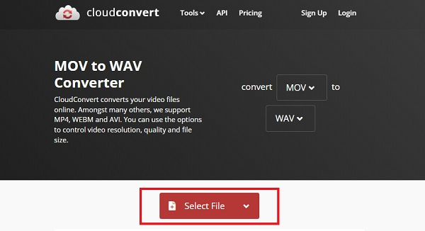CloudConvert Scegli i file