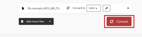 CloudConvert Converti MOV in WAV