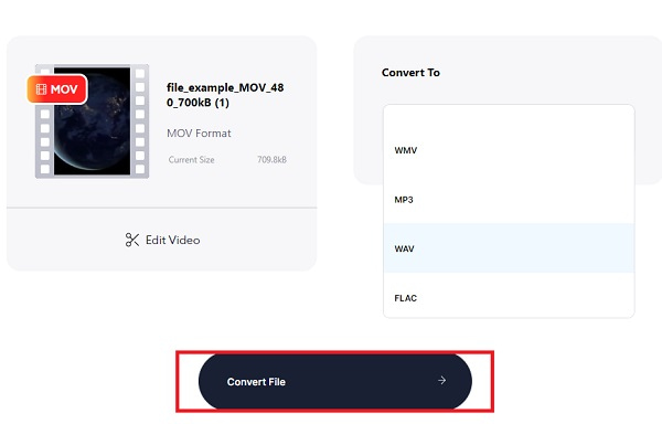 Veed Converti MOV in WAV