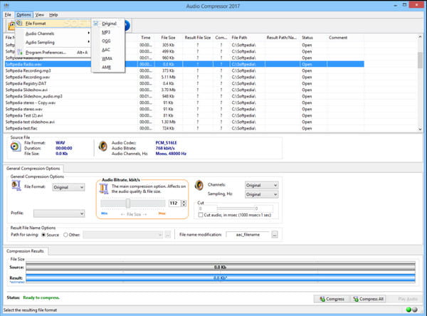 מדחס אודיו של WinSoft