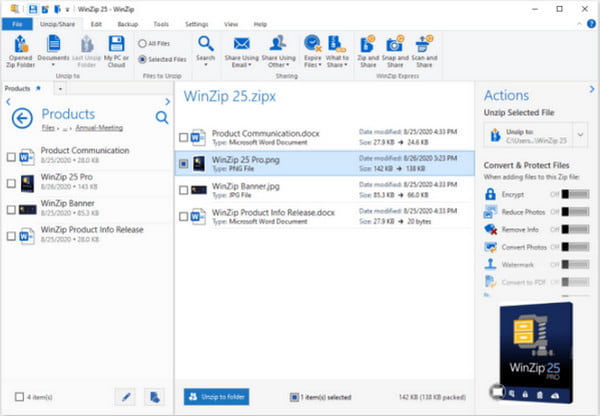 מדחס אודיו של WinZip