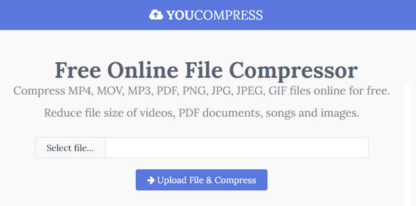 YouCompress MOV-kompressor
