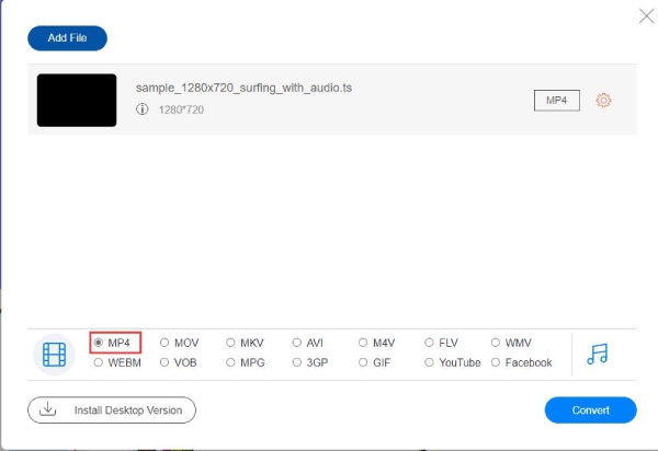 Choose Output Format