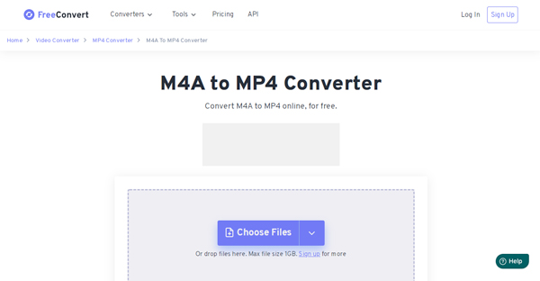 FreeConvert M4A to MP4