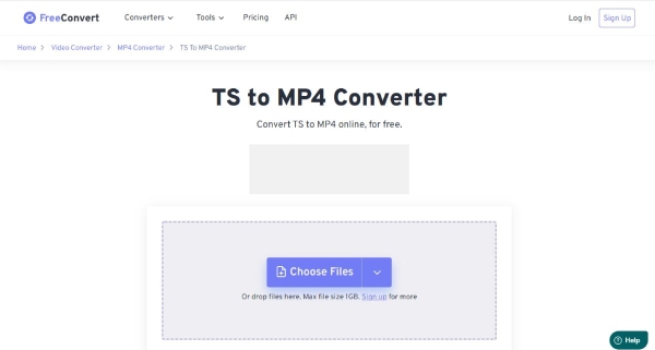 FreeConvert TS to MP4
