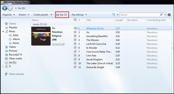 Convert DVD to MP3 Windows Media Player