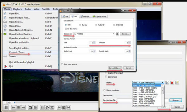 Avoimen lähdekoodin DVD Ripper VLC Media Player