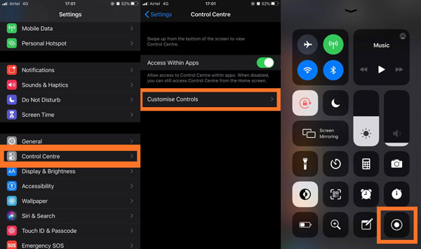 Add Recorder to Control Center