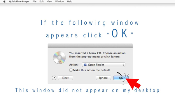 Grabar DVD en Mac Haga clic en Abrir Finder