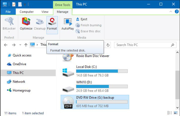 Grabar DVD en Windows con CD R Haga clic en Expulsar