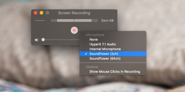 Запись экрана QuickTime
