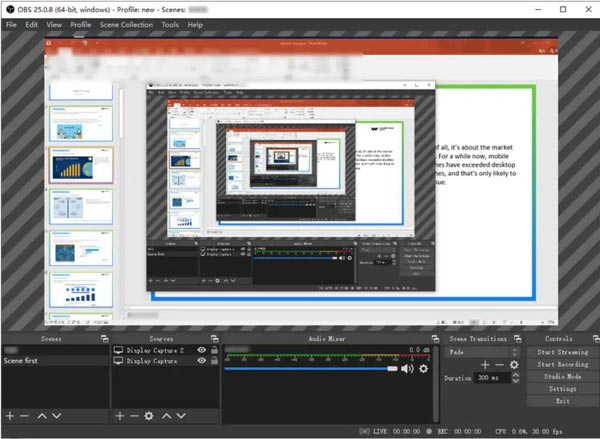 Záznam videa OBS Screen Recorder
