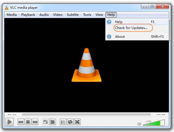 VLC DVD Oynatıcısını Güncelle'yi Kontrol Edin
