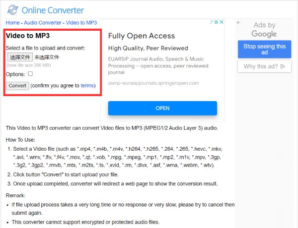 Online Converter Video to MP3