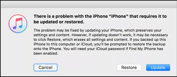 Obnovte nebo aktualizujte iPhone ručně