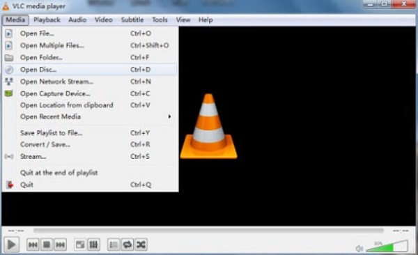 VLC DVD Oynatıcısı Disk Yükle