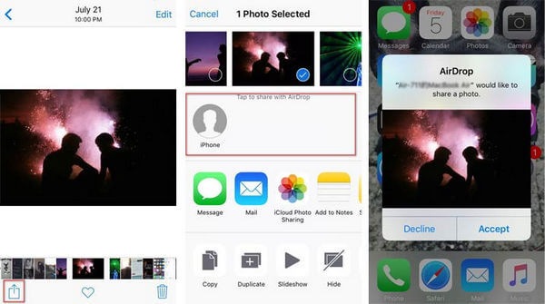 Airdrop prijenos fotografija na iPhone