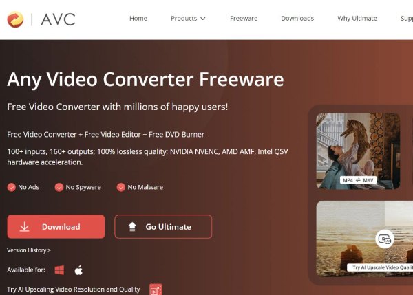 Any Video Converter Interface